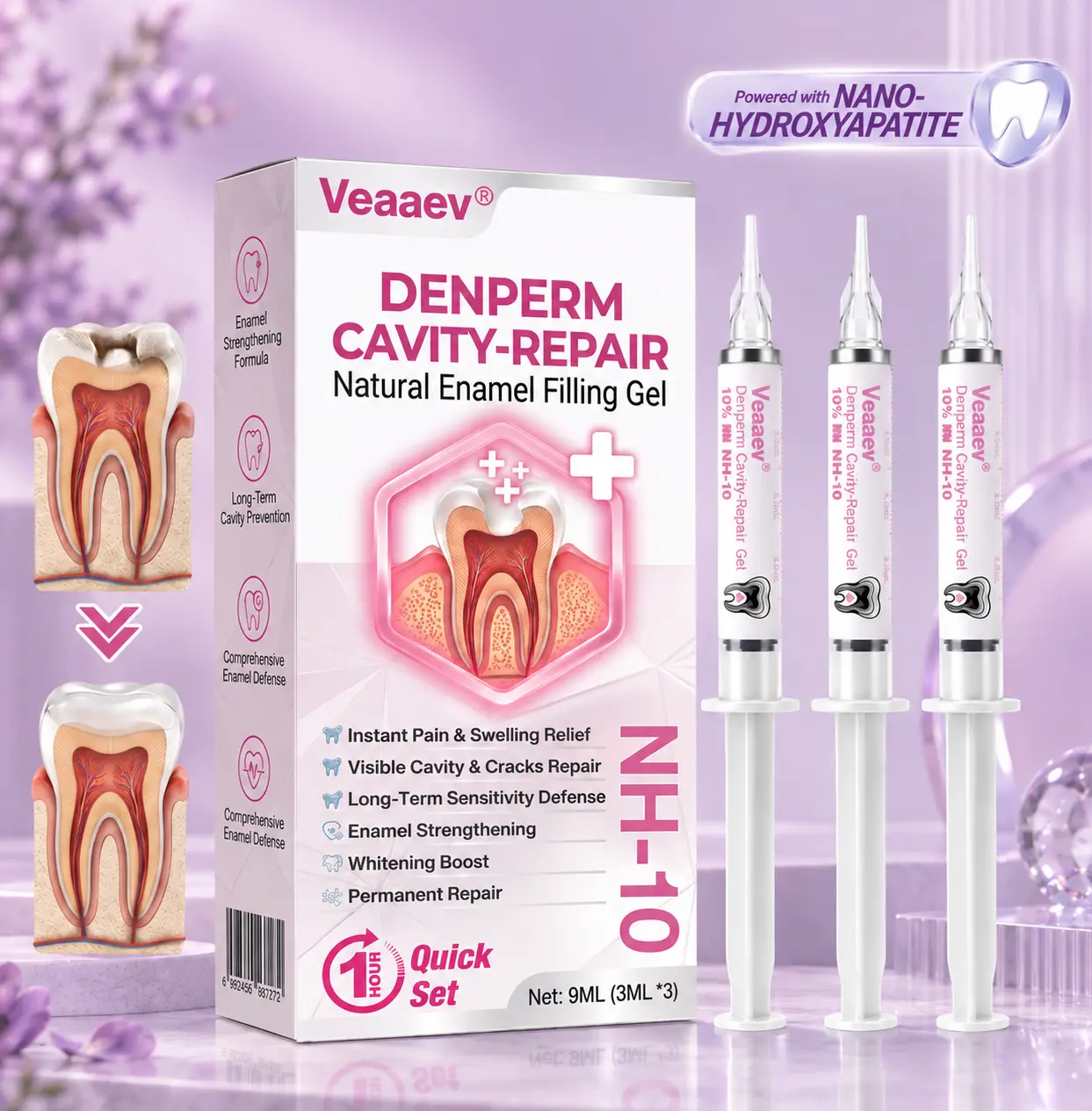 VEAAEV® DenPerm Cavity-Repair Natural Enamel Filling Gel